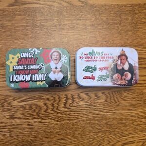 Elf the Movie Buddy the Elf Decorative Metal Tins Set of 2 Christmas Decor